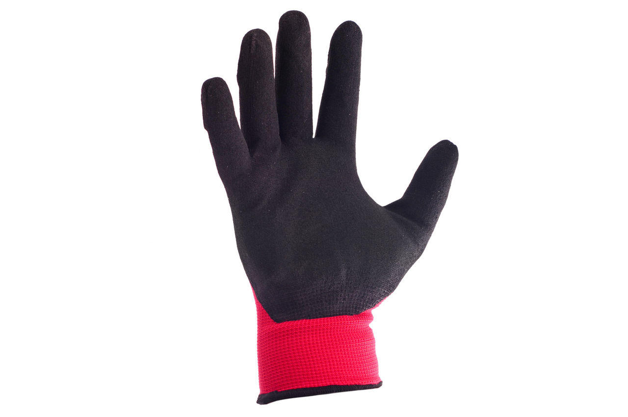 Перчатки Mastertool - с нитриловым покрытием, пористые 10 (красно-черные) zoom 1