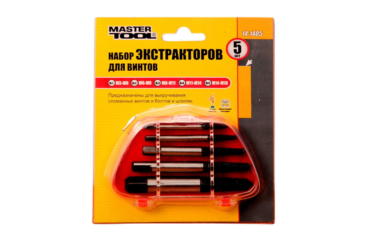 Набор экстракторов для винтов Mastertool - 5 шт. 2