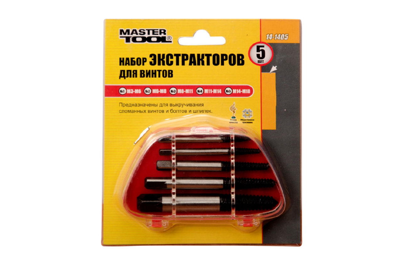 Набор экстракторов для винтов Mastertool - 5 шт. 3