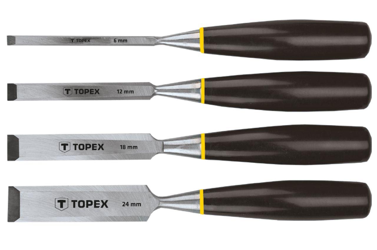 Набор стамесок Topex - 4 шт. (6, 12 ,18, 24 мм) 1