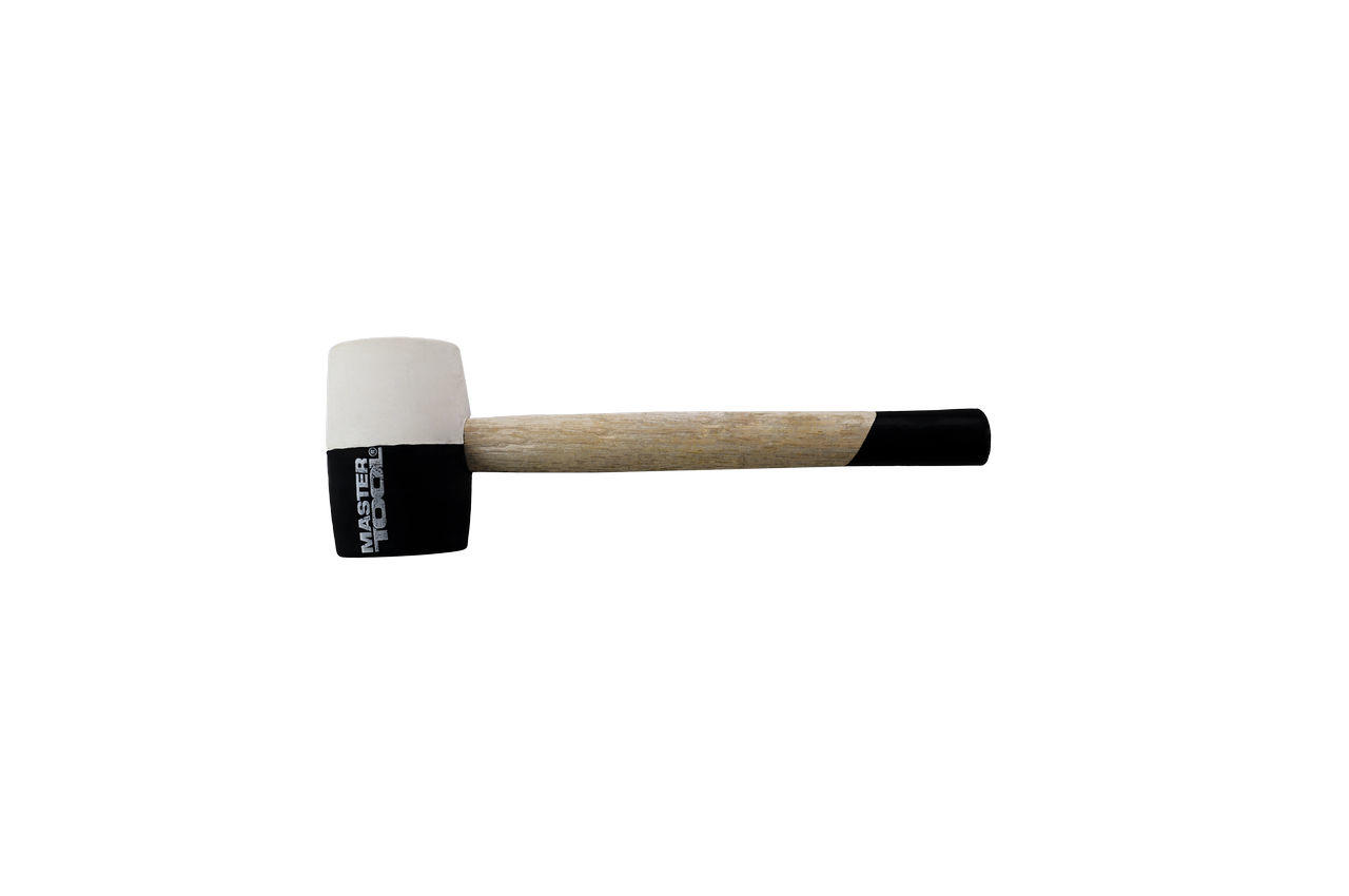 Киянка Mastertool - 450 г х 60 мм черно-белая резина, ручка деревянная 1