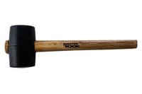 Киянка Mastertool - 340 г х 55 мм черная резина, ручка деревянная