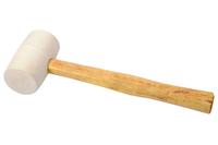 Киянка Mastertool - 340 г х 55 мм белая резина, ручка деревянная