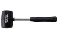 Киянка Mastertool - 450 г х 60 мм черная резина, ручка металл