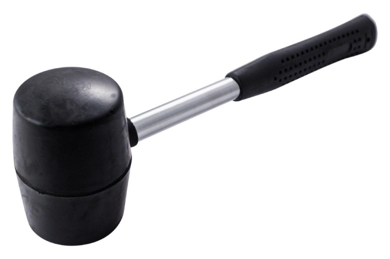 Киянка Mastertool - 450 г х 60 мм черная резина, ручка металл 2