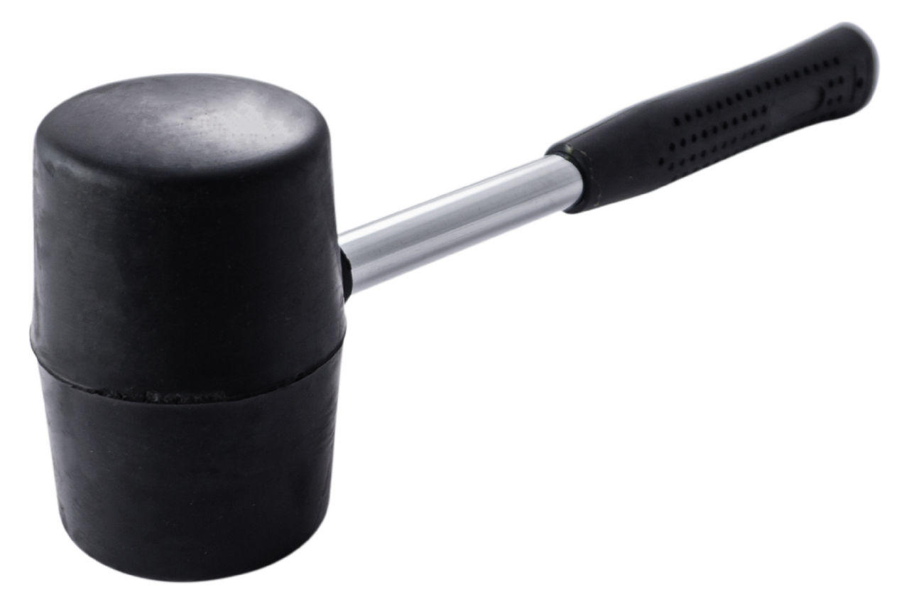 Киянка Mastertool - 680 г х 75 мм черная резина, ручка металл 2