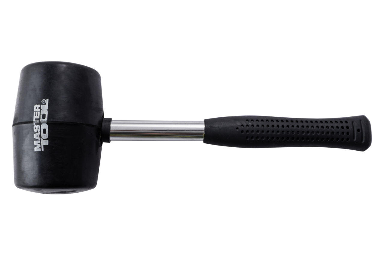 Киянка Mastertool - 900 г х 80 мм черная резина, ручка металл 1