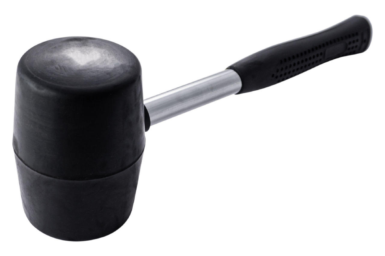Киянка Mastertool - 900 г х 80 мм черная резина, ручка металл 2
