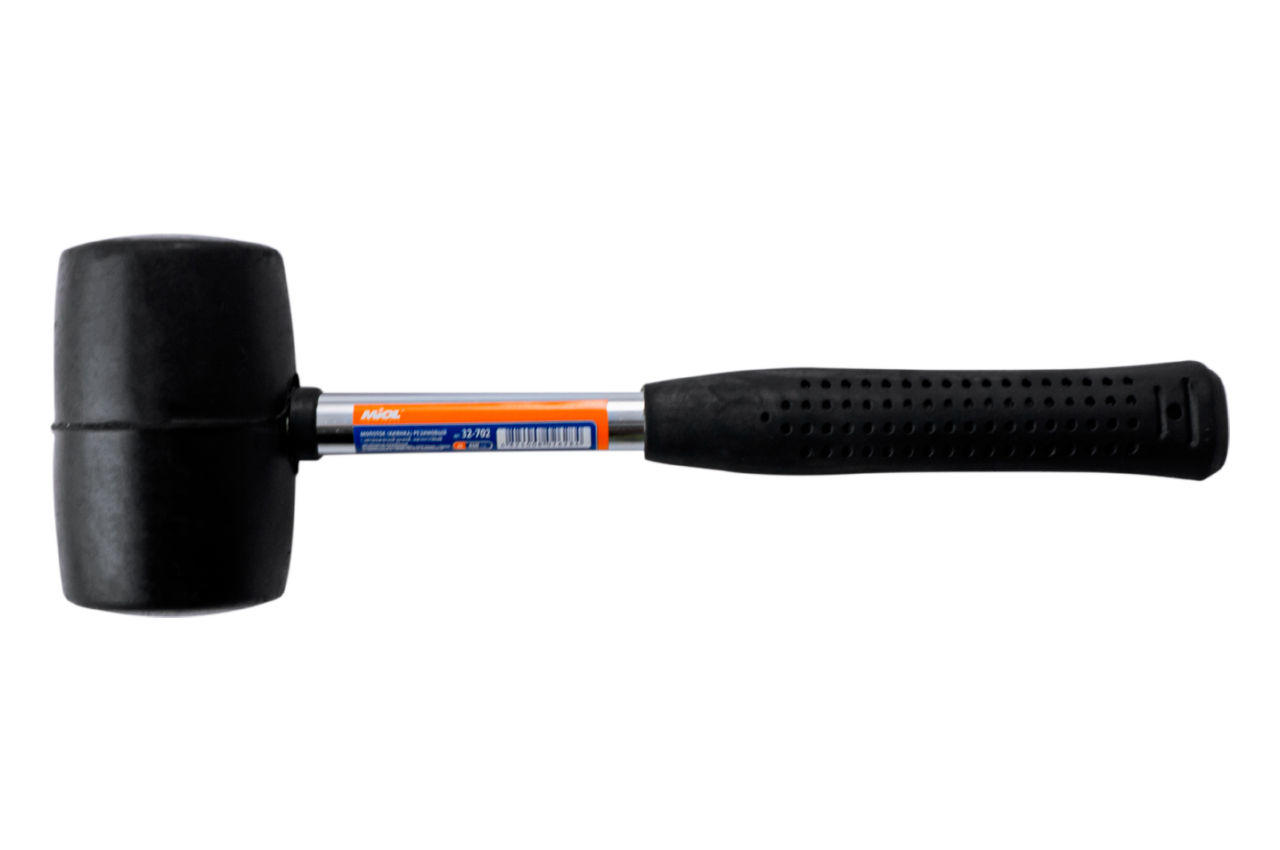 Киянка Miol - 450 г х 60 мм черная резина, ручка металл 3