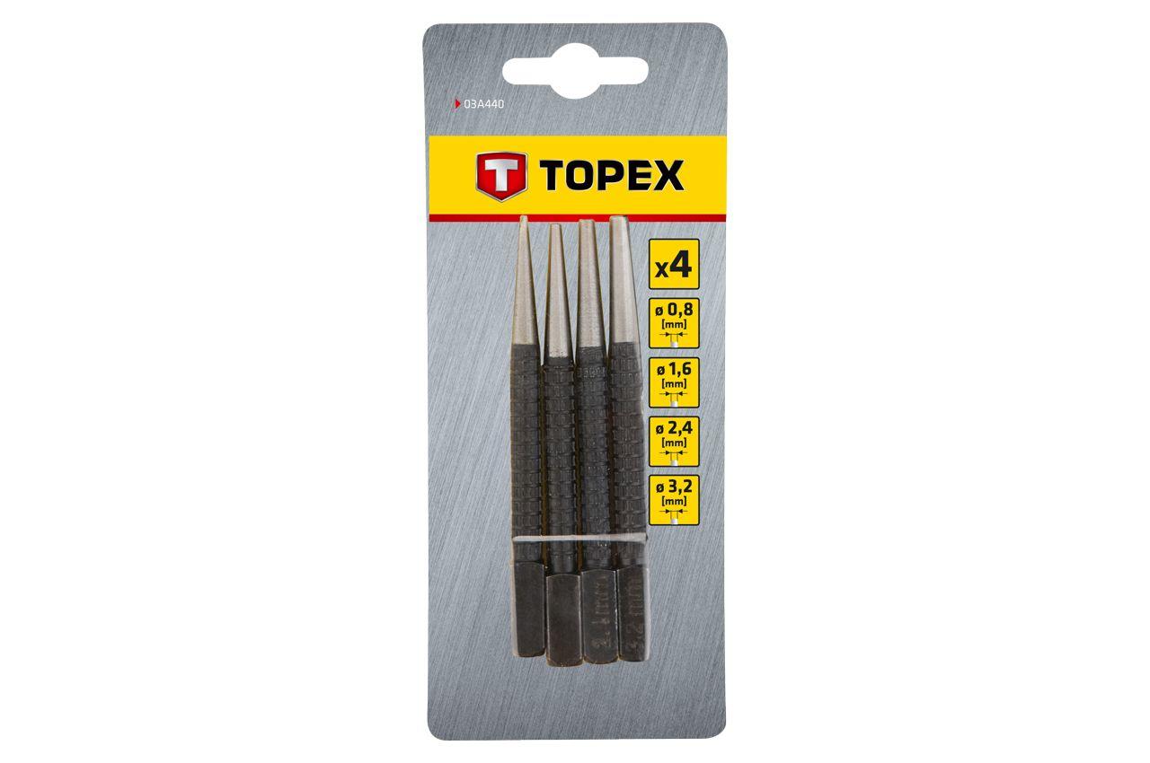 Набор добойников для гвоздей Topex - 4 шт. (0,8-3,2 мм) 2