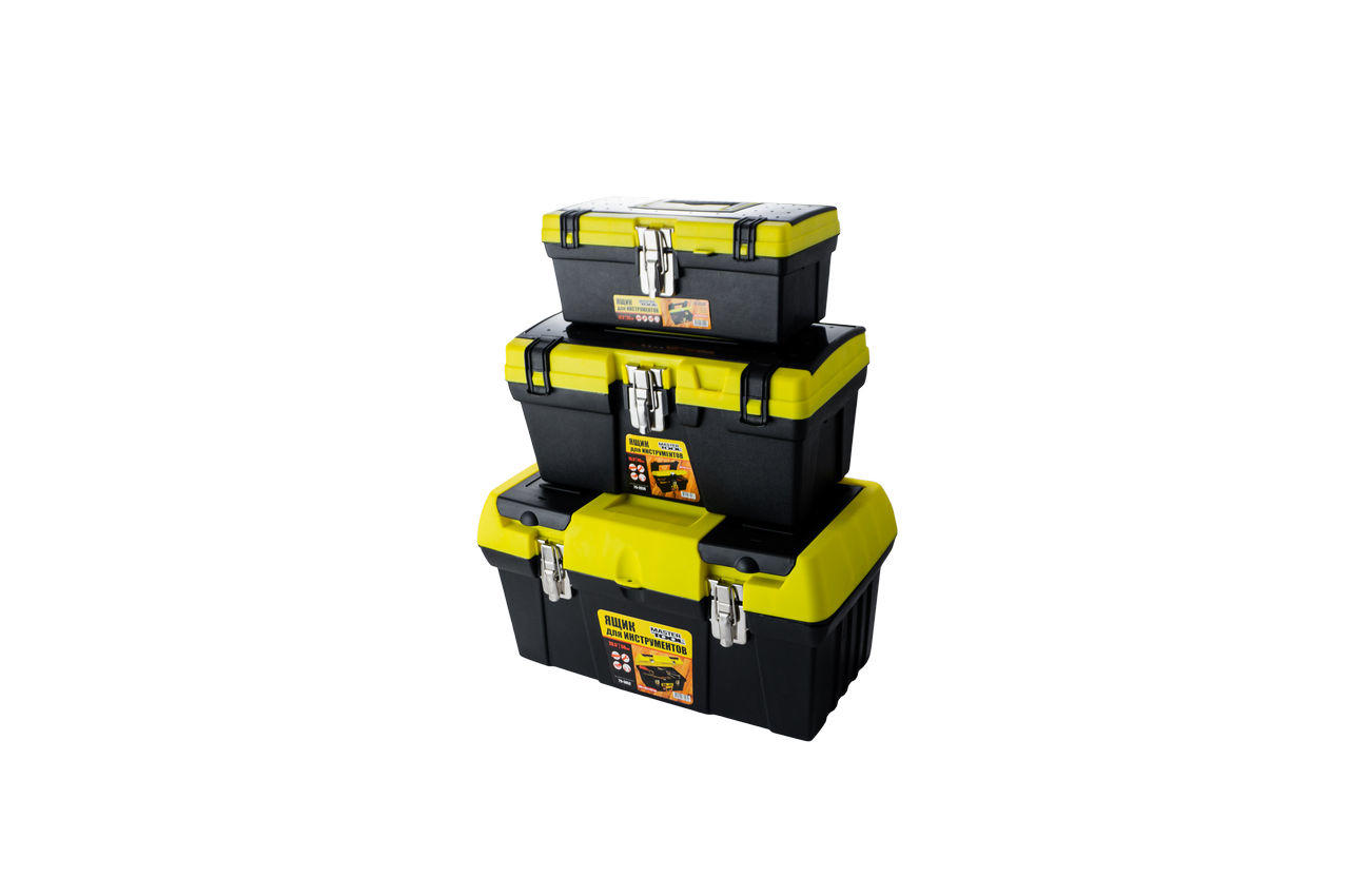 Комплект ящиков Mastertool - 12,5, 16, 19 (3 шт.) желтые 1