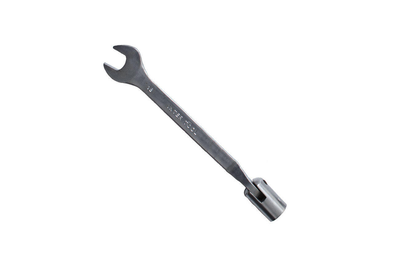 Ключ рожково-накидной Intertool - 10 мм шарнирный 1