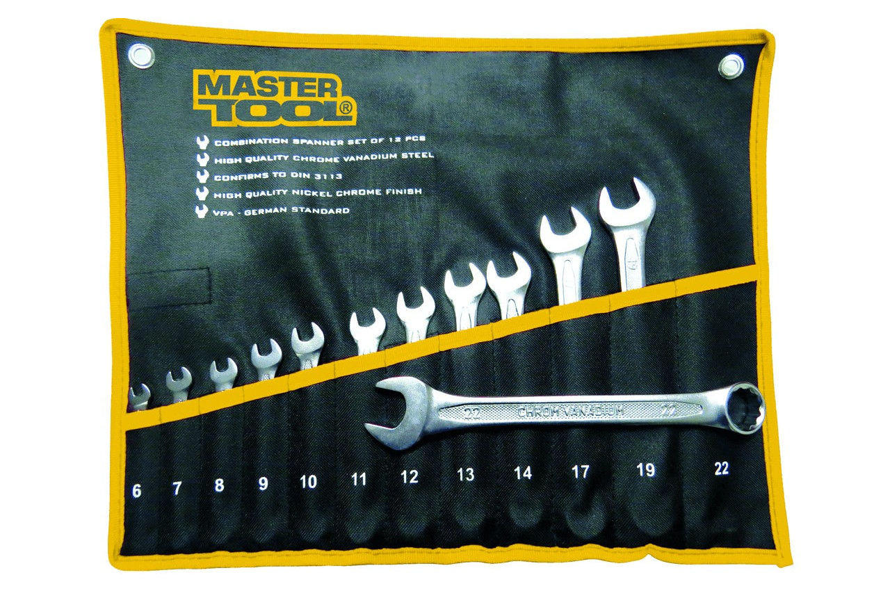 Набор рожково-накидных ключей Mastertool - 12 шт. (6-22 мм) холоднокатанный 2