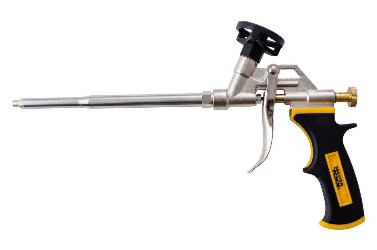 Пистолет для пены Mastertool - 330 мм тефлон держатель баллона, игла 1