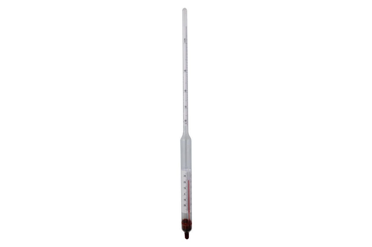 Ареометр для спирта с термометром Стеклоприбор - (60-100% x 25/+35°C) АСП-Т 60-100 1