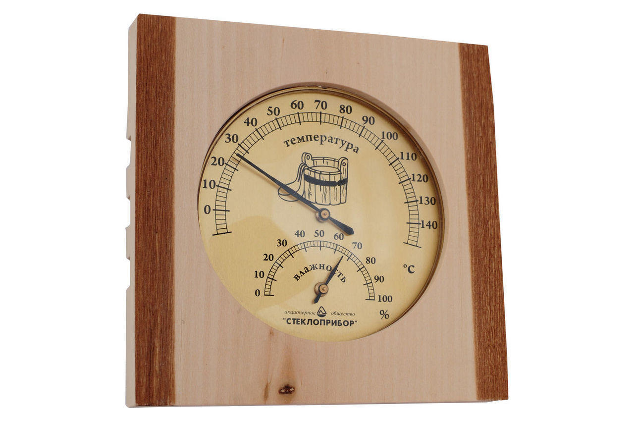Термогигрометр для сауны Стеклоприбор - (0/+140°C x 0-100%) ТГС-3 1