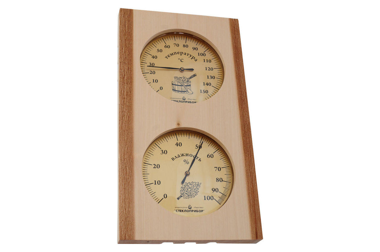 Термогигрометр для сауны Стеклоприбор - (0/+150°C x 0-100%) ТГС-5 1