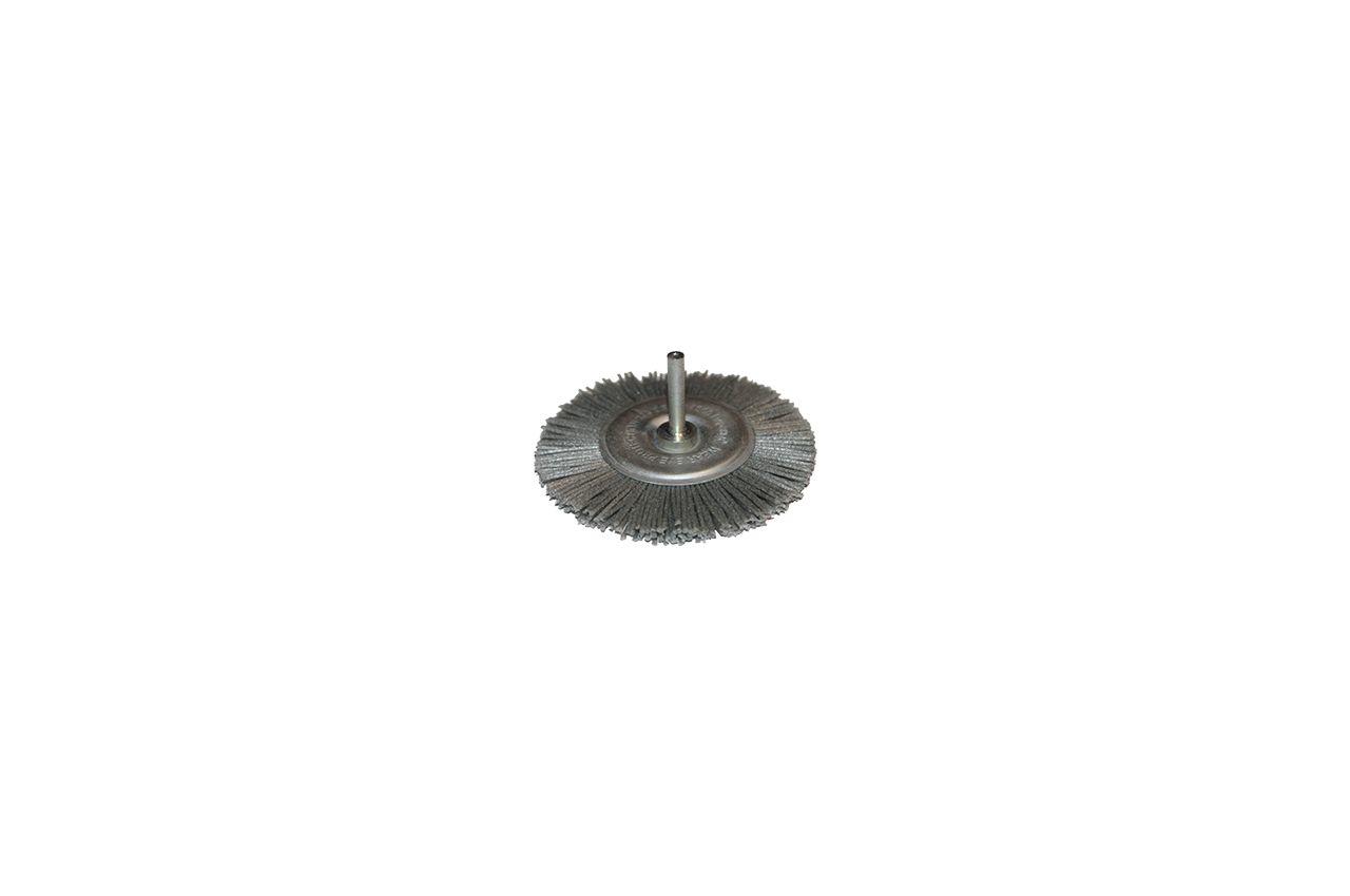 Щетка пиранья дисковая на дрель Pilim - 100 мм x P120 коричневая 1