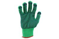 Перчатки PRC - синтетика зеленая с точкой 10