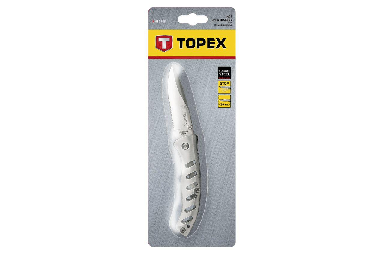 Нож универсальный Topex - 185 мм складной 2