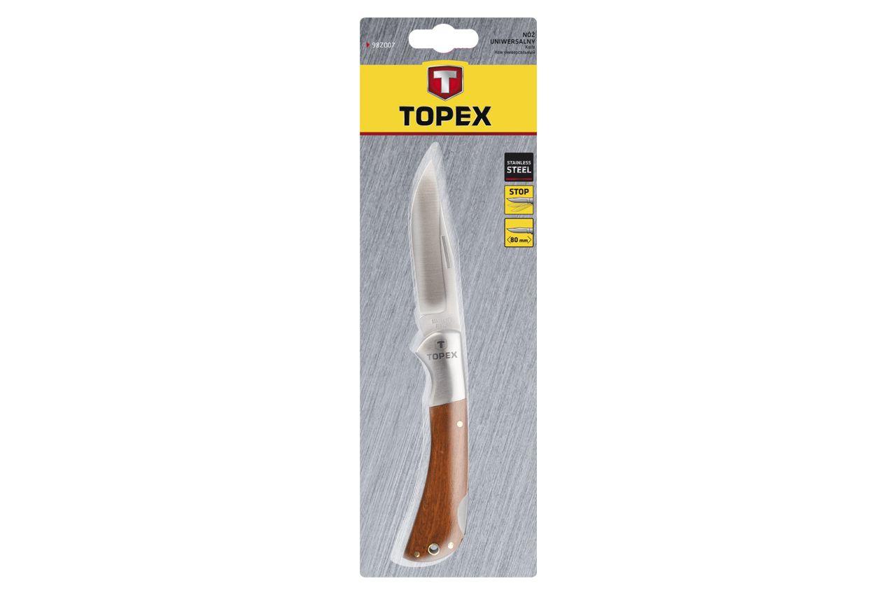 Нож универсальный Topex - 80 мм складной 2