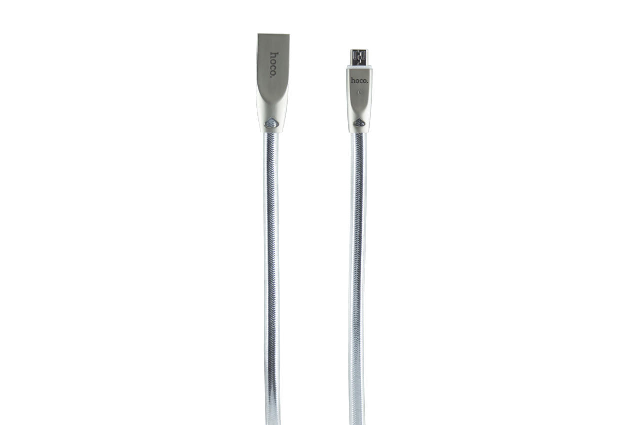 Кабель Micro-USB Hoco - U9 1,2 м Silver 1