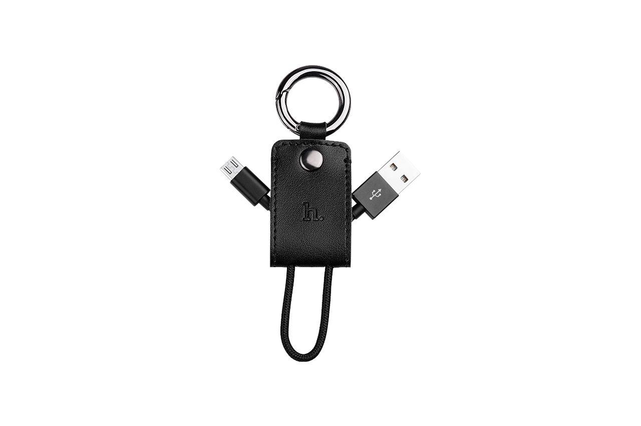 Кабель Micro-USB Hoco - UPM19 1 м брелок Black 1
