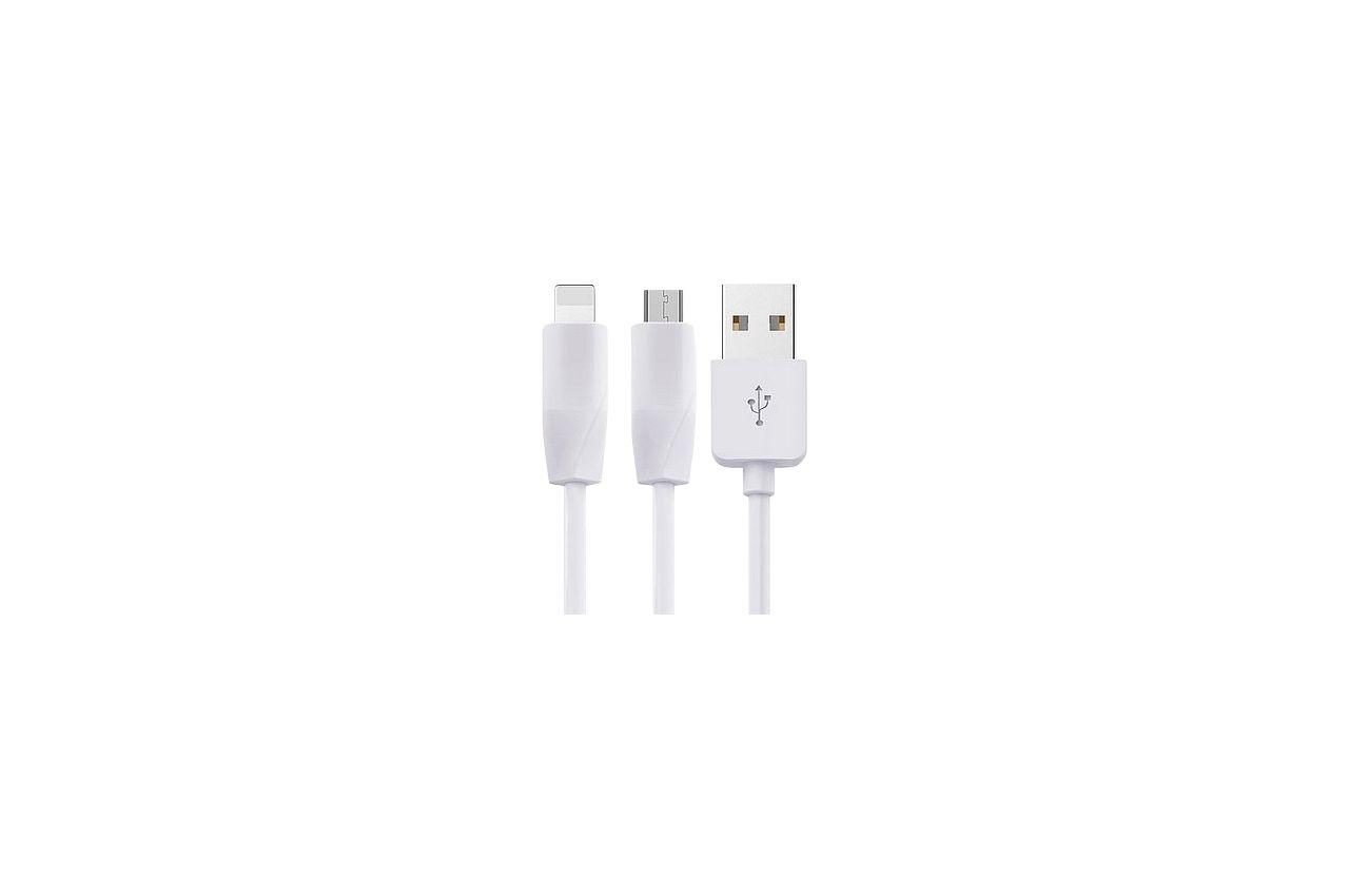 Кабель Lightning+Micro-USB Hoco - X1 1 м White 1