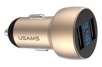Автомобильное зарядное устройство Usams - US-CC019 2USB Gold