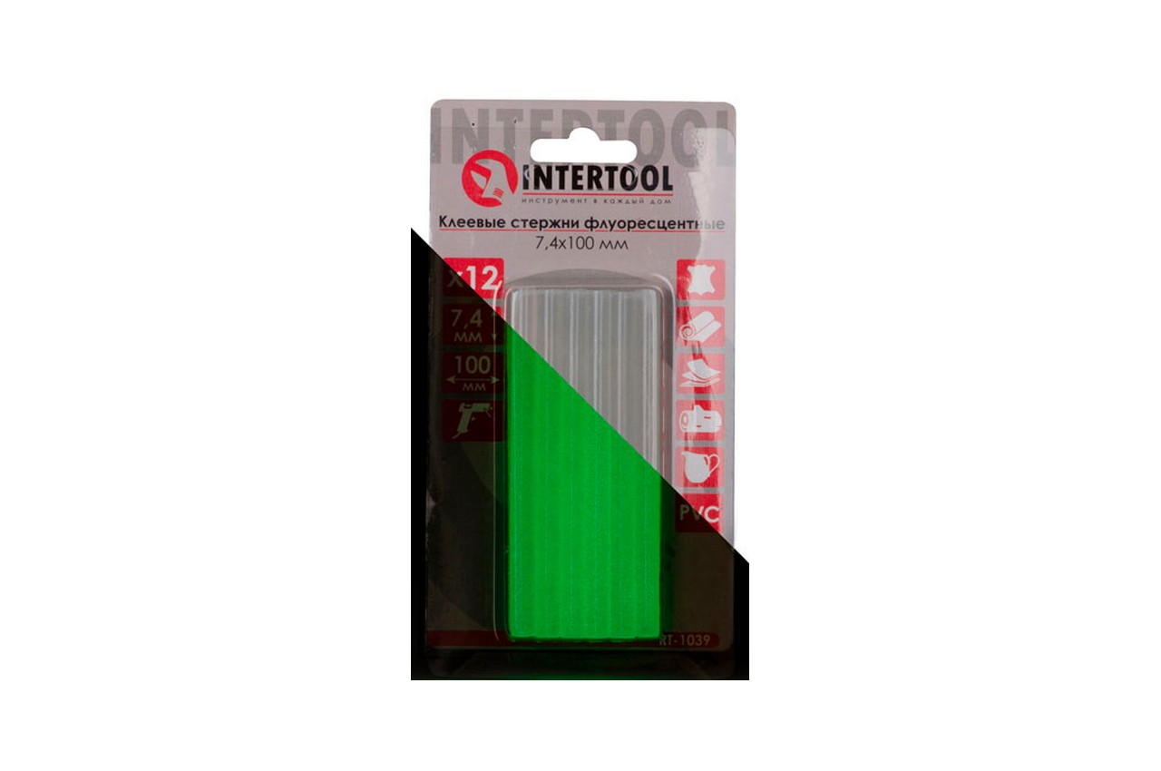 Клеевые стержни Intertool - 7,4 x 100 мм флуоресцентные (12 шт.) 3