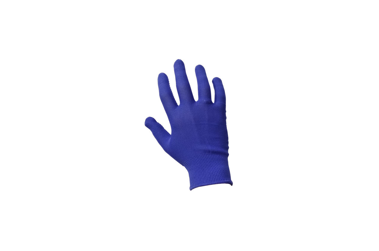 Перчатки Сила - нейлон с точкой синие 9 2