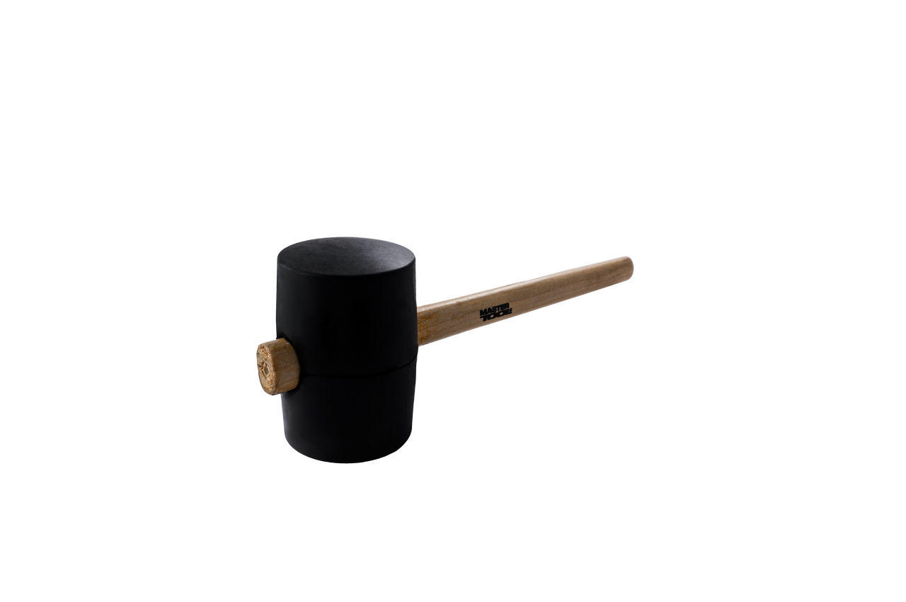 Киянка Mastertool - 1200 г x 100 мм черная резина, ручка дерево 2