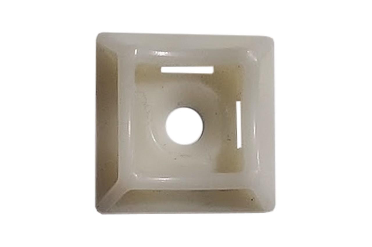 Площадка для хомута пластикового Apro - 20 x 20 мм с отверстием белая (50 шт.) 1