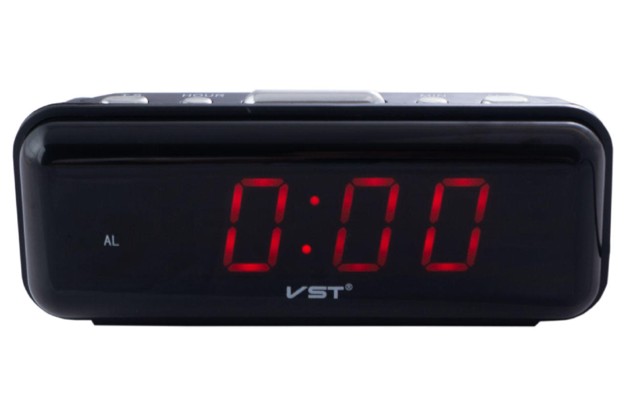 Часы настольные VST - 738, красные 1
