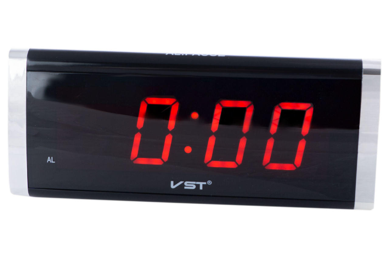 Часы настольные VST - 730, красные 1
