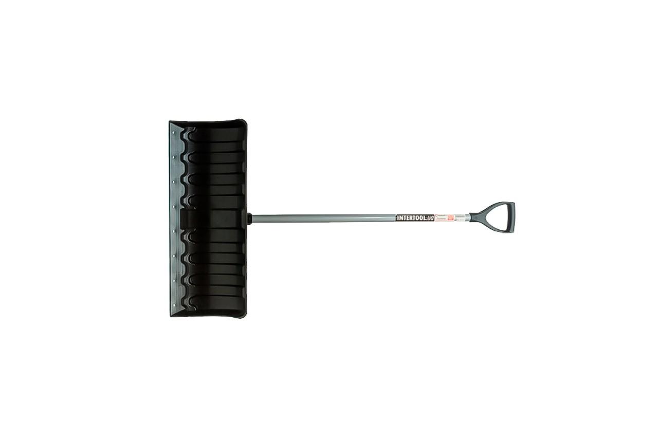 Лопата для снега Intertool - 620 x 280 мм с ручкой 970 мм 1
