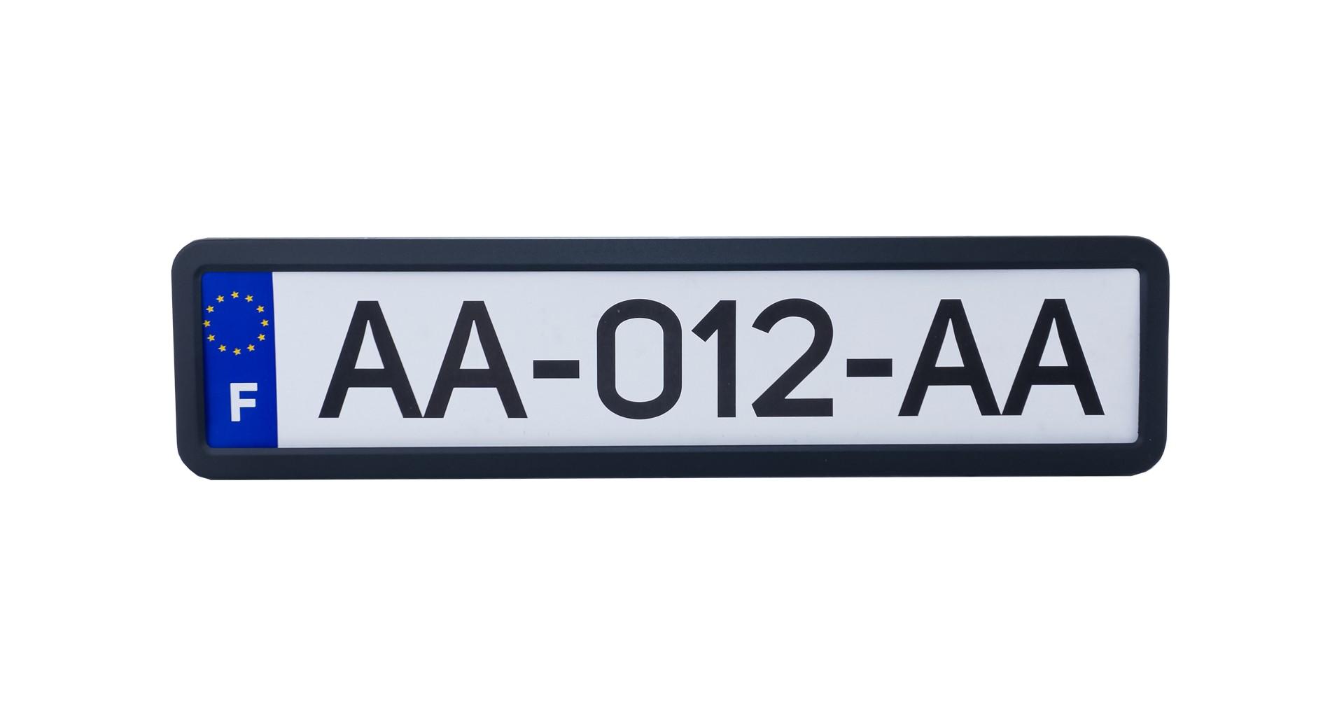 Рамка номерного знака 12Atelie - металлическая черная матовая 3
