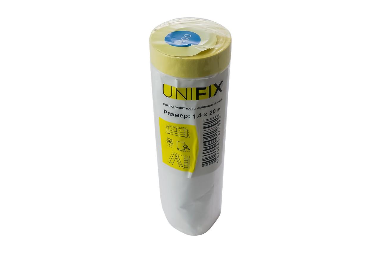 Пленка защитная с малярной лентой Unifix - 1,4 х 20 м 1