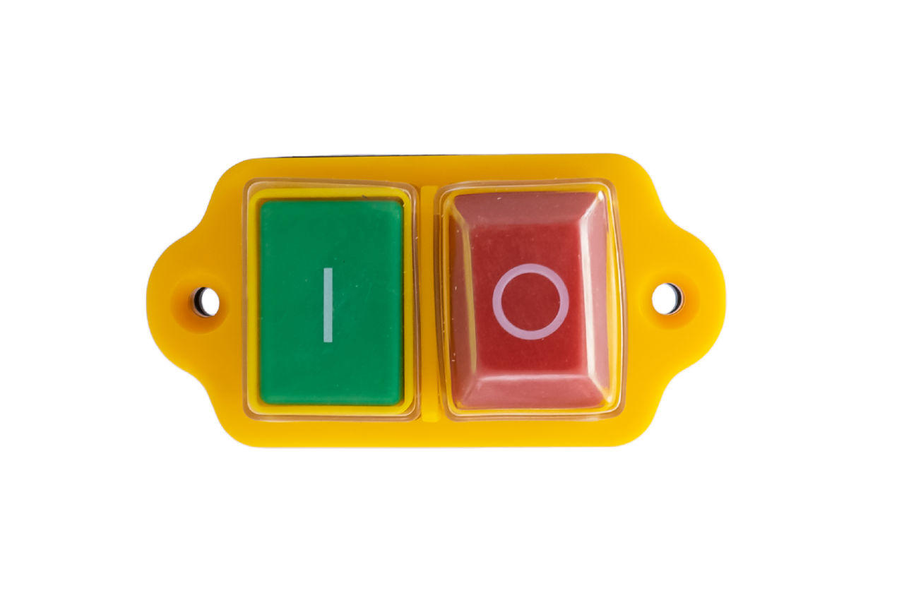 Кнопка бетономешалки - 5 контактов желтая 1