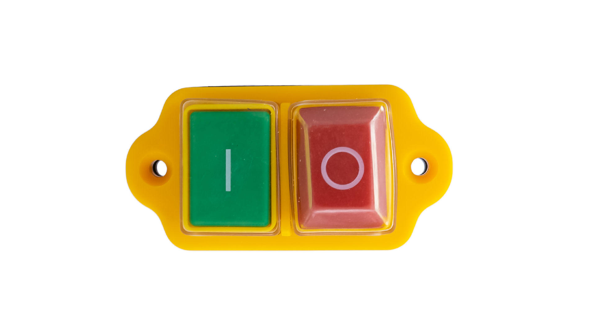 Кнопка бетономешалки - 5 контактов желтая 4