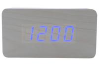 Часы настольные Wooden Clock - 1295 синие цифры