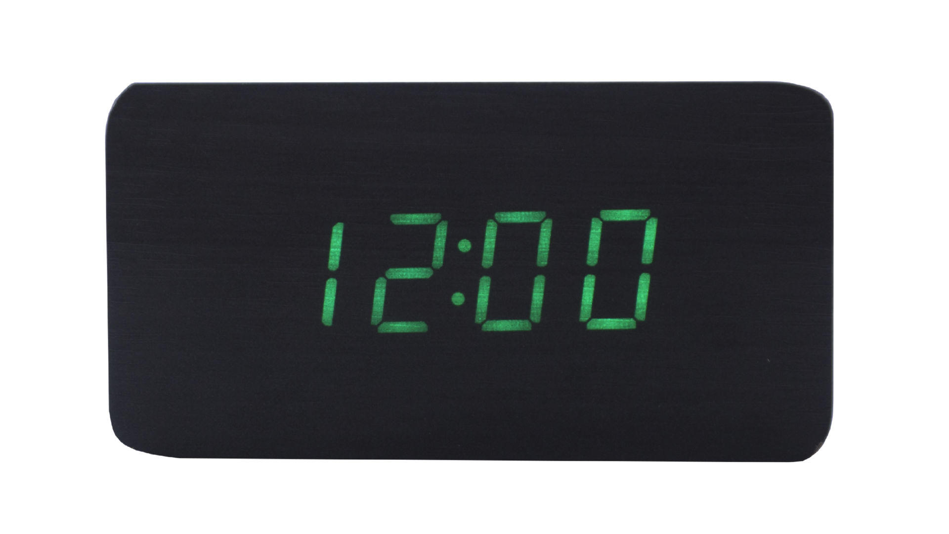 Часы настольные Wooden Clock - 1295 зеленые цифры 4