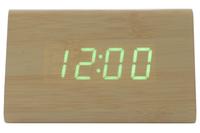 Часы настольные Wooden Clock - 1300 зеленые цифры
