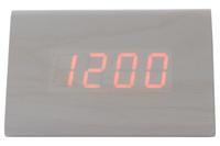 Часы настольные Wooden Clock - 1300 красные цифры