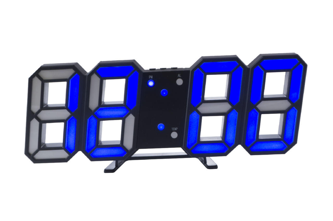 Часы настольные Elite - 6609 синие цифры 1