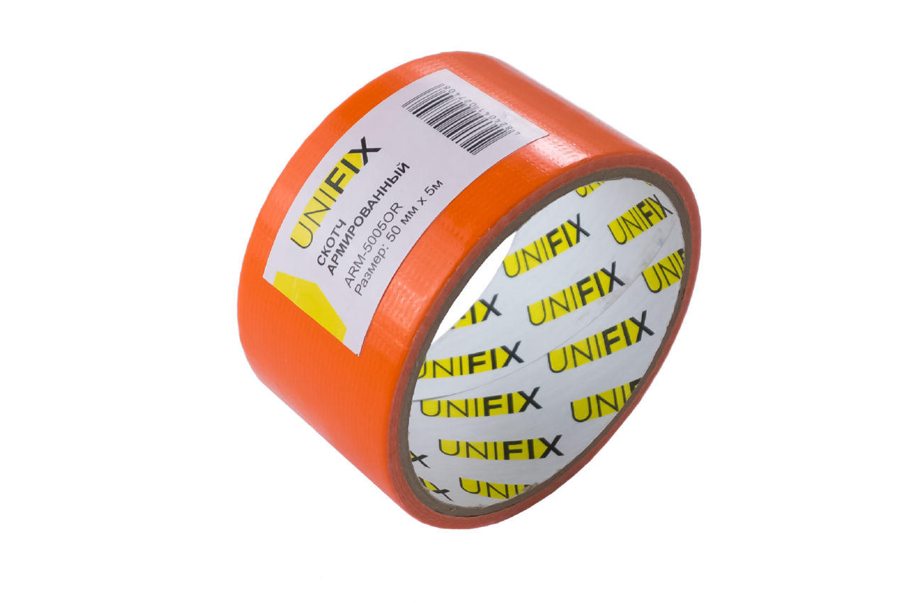 Лента армированная Unifix - 50 мм x 5 м оранжевая 2