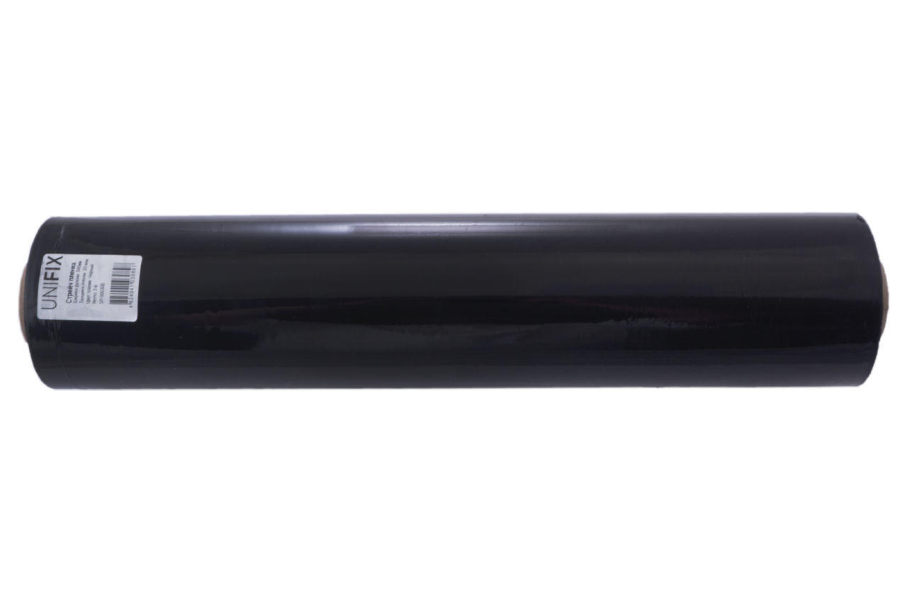 Стрейч пленка Unifix - 500 мм x 3 кг x 20 мкм черная 1