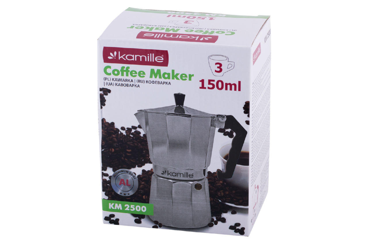 Кофеварка гейзерная алюминиевая Kamille - 150 мл 8