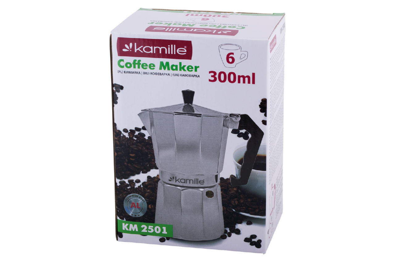 Кофеварка гейзерная алюминиевая Kamille - 300 мл 2501 8