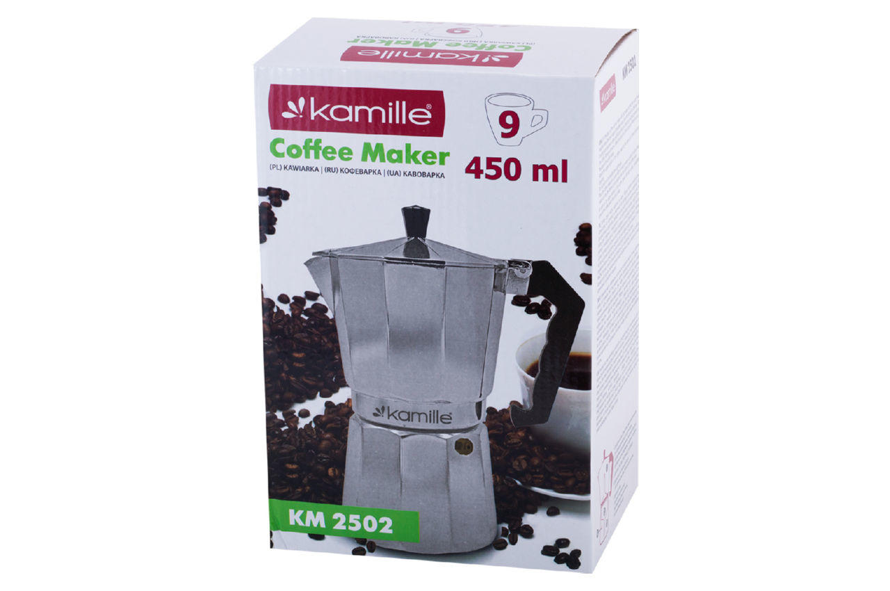 Кофеварка гейзерная алюминиевая Kamille - 450 мл 8